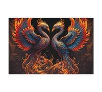 Puzzles pour Adultes 75x50cm/1000pcs Phoenixes in Flames A Mythical Dance of Fire and Light Puzzle Anti-Stress, Jouet De Course De Vitesse Manuelle, Cadeau pour Les Amis Et La Famille 75x50cm/1000pcs