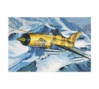 Puzzles pour Adultes 75x50cm/1000pcs Puzzle MiG21 Mountain Crossing Puzzle pour Adultes Jeu Manuel Décoration Murale Activités Amusantes À La Maison, 75x50cm/1000pcs