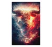 Puzzles pour Adultes 75x50cm/1000pcs Puzzle Taurus Zodiac Sign Digital Art Puzzle pour Adultes Jeu Manuel Décoration Murale Activités Amusantes À La Maison, 75x50cm/1000pcs