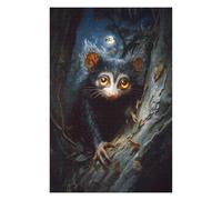 Puzzles pour Adultes 75x50cm/1000pcs Puzzles Aye-Aye Lemur in The Night Forest Puzzle pour Adultes Jeux De Famille Vacances À La Maison Passer Le Temps Est Idéal comme Cadeau 75x50cm/1000pcs