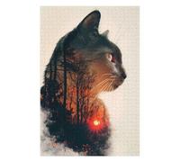 Puzzles pour Adultes 75x50cm/1000pcs Puzzles Cat Nature Puzzles pour Adolescents Jeux De Société Découpe De Précision Cadeaux d'anniversaire Et Cadeaux Uniques 75x50cm/1000pcs