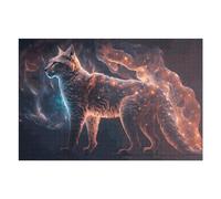 Puzzles pour Adultes 75x50cm/1000pcs Puzzles Enchanted Wolf A Mystical Creature Casse-tête pour Adultes Jeu De Réflexion Décoration Murale Cadeaux De Noël Et d'anniversaire 75x50cm/1000pcs