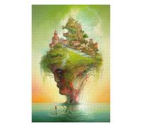 Puzzles pour Adultes 75x50cm/1000pcs Puzzles Floating Island Head Puzzles pour Adultes, Jouets Anti-Stress, Cadeaux d'anniversaire Et Cadeaux Uniques 75x50cm/1000pcs