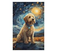 Puzzles pour Adultes 75x50cm/1000pcs Puzzles Labradoodle Night Sky Puzzle pour Adultes, Jeu De Réflexion pour S'amuser en Famille, Difficile Et Stimulant 75x50cm/1000pcs