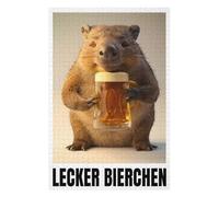 Puzzles pour Adultes 75x50cm/1000pcs Puzzles Lecker Bierchen Wombat Puzzle pour Adultes, Jeu De Réflexion pour S'amuser en Famille, Difficile Et Stimulant 75x50cm/1000pcs