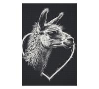 Puzzles pour Adultes 75x50cm/1000pcs Puzzles Llama Heart Puzzles pour Adolescents Jeux De Société Découpe De Précision Cadeaux d'anniversaire Et Cadeaux Uniques 75x50cm/1000pcs