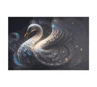 Puzzles pour Adultes 75x50cm/1000pcs Puzzles pour Adultes Enchanted Swan A Mystical Artwork Jeux Relaxants Une Œuvre d'art Activités Amusantes À La Maison, 75x50cm/1000pcs