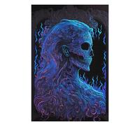 Puzzles pour Adultes 75x50cm/1000pcs Puzzles pour Adultes Neon Skull Artwork -2 Jeu Manuel De Course De Vitesse, Jeu Stimulant, Cadeaux 75x50cm/1000pcs