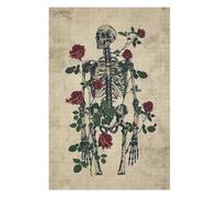 Puzzles pour Adultes 75x50cm/1000pcs Puzzles Skeleton and Roses Illustration Puzzles pour Adultes Jouets Anti-Stress Décoration Intérieure Aide À Stimuler Le Cerveau 75x50cm/1000pcs
