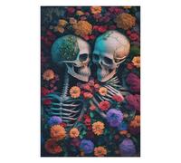 Puzzles pour Adultes 75x50cm/1000pcs Puzzles Skulls in Bloom A Vibrant Floral Fusion Puzzles pour Adultes, Jouets Anti-Stress, Cadeaux d'anniversaire Et Cadeaux Uniques 75x50cm/1000pcs
