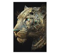 Puzzles pour Adultes 75x50cm/1000pcs Puzzles Steampunk Leopard Portrait Puzzles pour Adultes, Jouets Anti-Stress, Cadeaux d'anniversaire Et Cadeaux Uniques 75x50cm/1000pcs
