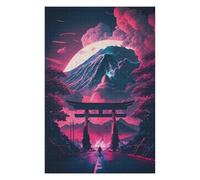 Puzzles pour Adultes 75x50cm/1000pcs Puzzles Torii Gate Under A Mystical Moon Puzzles pour Adultes, Jouets Anti-Stress, Cadeaux d'anniversaire Et Cadeaux Uniques 75x50cm/1000pcs
