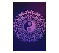 Puzzles pour Adultes 75x50cm/1000pcs Puzzles Yin Yang Mandala Casse-tête pour Adultes Jeu De Réflexion Décoration Murale Cadeaux De Noël Et d'anniversaire 75x50cm/1000pcs