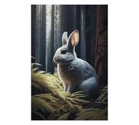 Puzzles pour Adultes 75x50cm/1000pcs Rabbit Animal Forest Puzzles pour Adultes, Jeu De Réflexion, Décoration Murale, Défi Éducatif 75x50cm/1000pcs