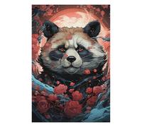 Puzzles pour Adultes 75x50cm/1000pcs Red Rose Panda Moon Puzzles À Monter Soi-même - Cadeaux Souvenirs pour Vos Proches 75x50cm/1000pcs