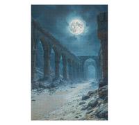 Puzzles pour Adultes 75x50cm/1000pcs Ruined Arches Under Moonlight Puzzle pour Adultes : Un Jeu De Réflexion Stimulant, Une Œuvre d'art À Compléter 75x50cm/1000pcs
