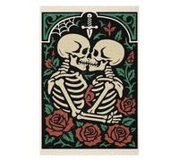 Puzzles pour Adultes 75x50cm/1000pcs Skeletal Embrace Amidst Roses and Thorns Puzzle - Jeu Manuel - Défi Difficile - Cadeaux pour Les Amis Et La Famille 75x50cm/1000pcs