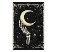 Puzzles pour Adultes 75x50cm/1000pcs Skeleton Hand Holding Moon Puzzles pour Adolescents Jeux De Société pour Passer Le Temps À La Maison Cadeaux d'anniversaire Et De Noël Uniques 75x50cm/1000pcs