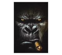 Puzzles pour Adultes 75x50cm/1000pcs Smoking Gorilla Puzzles pour Adultes - Jeu De Réflexion - Difficile - Stimulant - Idée Cadeau 75x50cm/1000pcs