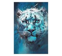 Puzzles pour Adultes 75x50cm/1000pcs Snow Leopard Gaze Puzzle pour Adultes, Jeu De Réflexion, Une Œuvre d'art, Cadeau d'anniversaire, Cadeaux, 75x50cm/1000pcs