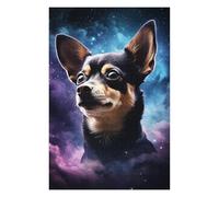 Puzzles pour Adultes 75x50cm/1000pcs Starry Night Chihuahua Puzzles À Monter Soi-même - Cadeaux Souvenirs pour Vos Proches 75x50cm/1000pcs