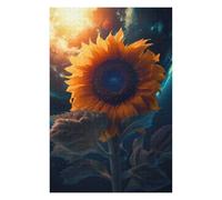 Puzzles pour Adultes 75x50cm/1000pcs Sunflower Earth Sun Moon Puzzles pour Adultes - Jeu Manuel - Cadeaux pour Femmes - Cadeaux d'anniversaire Et De Noël Uniques 75x50cm/1000pcs