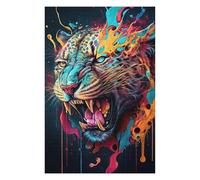 Puzzles pour Adultes 75x50cm/1000pcs The Mysterious Leopard Puzzle pour Adultes - Décoration Murale - Découpe De Précision - Activités Ludiques À La Maison 75x50cm/1000pcs