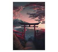 Puzzles pour Adultes 75x50cm/1000pcs Torii Gate View MT Fuji Puzzles pour Adultes, Jeu De Réflexion, Décoration Murale, Défi Éducatif 75x50cm/1000pcs