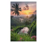 Puzzles pour Adultes 75x50cm/1000pcs Tropic Dawn Over Terraces Puzzles pour Adultes - Jeu Manuel - Cadeaux pour Femmes - Cadeaux d'anniversaire Et De Noël Uniques 75x50cm/1000pcs