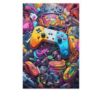 Puzzles pour Adultes 75x50cm/1000pcs Vibrant Gaming Controllers -9 Puzzles À Monter Soi-même - Cadeaux Souvenirs pour Vos Proches 75x50cm/1000pcs