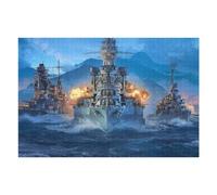 Puzzles pour Adultes 75x50cm/1000pcs Warship Battle Ocean Clash Puzzle - Jeu Manuel - Défi Difficile - Cadeaux pour Les Amis Et La Famille 75x50cm/1000pcs