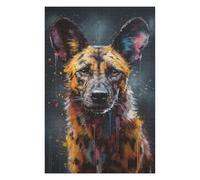 Puzzles pour Adultes 75x50cm/1000pcs Wild Dog Painting Puzzle - Jeu Manuel - Défi Difficile - Cadeaux pour Les Amis Et La Famille 75x50cm/1000pcs