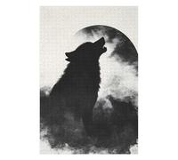 Puzzles pour Adultes 75x50cm/1000pcs Wolf Howling at The Moon Puzzles pour Adultes - Jouets Anti-Stress - Cadeaux De Décoration Parfaits pour Les Amis Et La Famille 75x50cm/1000pcs