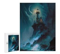 Puzzles pour Adultes A Lighthouse in A Storm V1 Puzzles pour Adultes - Jouets À Monter Soi-même, Amusants Et Originaux - Cadeaux Uniques pour Un Anniversaire Ou Noël 500 PCS