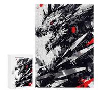 Puzzles pour Adultes Abstract Dragon with Red Eyes Puzzle pour Adultes, Jeu Familial, Défi Difficile, Cadeaux pour Les Amis Et La Famille 300 PCS