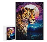 Puzzles pour Adultes Abstract Leopard Night Moo Puzzles pour Adultes - Jouets À Monter Soi-même, Amusants Et Originaux - Cadeaux Uniques pour Un Anniversaire Ou Noël 500 PCS