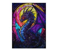 Puzzles pour Adultes Abstract Skeleton Dragon Puzzle pour Adultes - Jeu Anti-Stress - Décoration Murale - Cadeau Stimulant 52x38cm/1000pcs