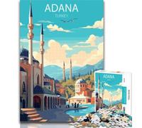Puzzles pour Adultes Adana Turquie Puzzles 1000 pièces pour Adolescents Cadeaux, idée Cadeau d'anniversaire pour Adultes, Jeu Familial et Passe-Temps 75x50cm
