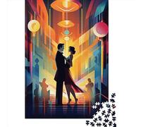 Puzzles pour Adultes, Affiche Romantique Vintage, Puzzle en Bois, 1000 pièces, Puzzle rectangulaire créatif, Jeu de réflexion, 1000 pièces (75 x 50 cm)