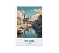 Puzzles pour Adultes, Affiches d'Amiens France Puzzles 1000 pièces pour Adultes - Puzzle Adulte Amusant, Stimulant et Stimulant 52x38cm
