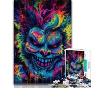 Puzzles pour Adultes Affiches de Films d'horreur Puzzles pour Adultes 1 000 pièces avec Affiche et fiche de Questions-réponses pour Les 14 Ans et Plus 26x38cm