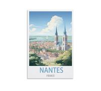Puzzles pour Adultes, Affiches de Nantes France, Jeu éducatif, Puzzle adapté à la décompression et à la décoration Murale 52 x 38 cm