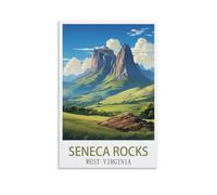 Puzzles pour Adultes, Affiches Seneca Rocks Virginie-Occidentale, Puzzles stimulants pour Une soirée Jeux en Famille, Décoration intérieure 70x50cm