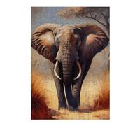 Puzzles pour Adultes African Bush Elephant Puzzles pour Adultes Jeu Manuel Cadeau d'anniversaire Cadeau d'anniversaire, Cadeaux, 38x26cm/1000pcs
