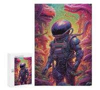 Puzzles pour Adultes Alien Space Adventure Puzzles pour Adolescents Cadeau d'anniversaire Stimule Le Cerveau Jeu Stimulant Cadeaux 300 PCS