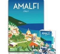 Puzzles pour Adultes Amalfi, 1 000 pièces, Jouet éducatif et décompressant, Cadeau du Père Noël Secret, 26x38cm