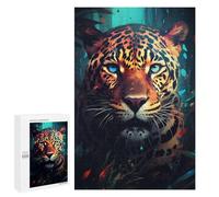 Puzzles pour Adultes Amazon Jungle Leopard Portrait Puzzles pour Adultes : Anti-Stress, Difficile Et Stimulant, pour des Soirées Jeux en Famille 1000 PCS