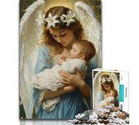 Puzzles pour Adultes Ange Tenant Un Enfant 1000 pièces, Aidez Le Cerveau à exercer des Jouets addictifs pour cultiver la Patience Une œuvre d'art 50x75cm