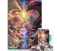 Puzzles pour Adultes, Anges, Diables, Anime, Filles, Adolescentes, Anti-Stress, séjour, Tuer Le Temps, Interaction Parent-Enfant (Taille 75x50cm)