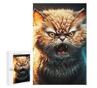 Puzzles pour Adultes Angry Cat Puzzles pour Adolescents, Jouets Anti-Stress, Décoration Murale, Cadeaux Uniques pour Anniversaire Et Noël 1000 PCS